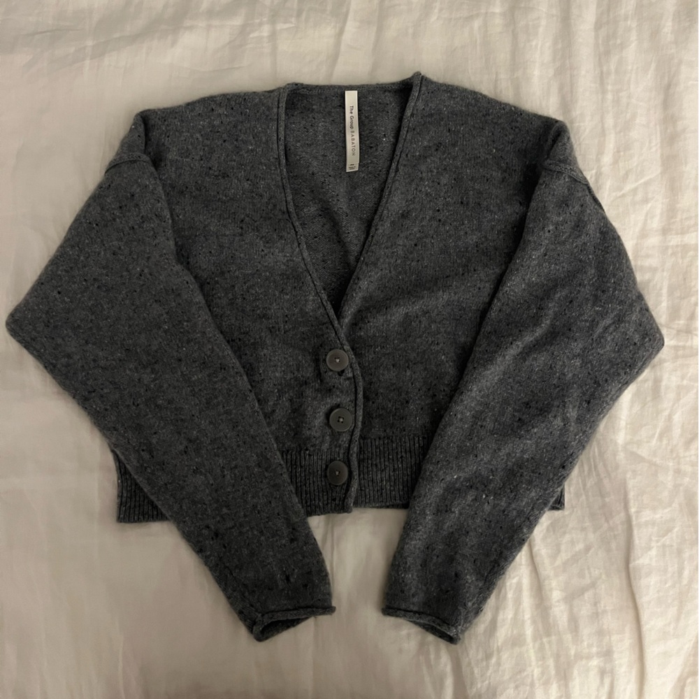 Aritzia The Group Babaton Cropped Cashmere Cardigan Sweater